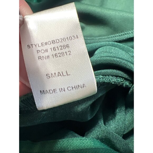 Emerald Green Windsor Satin Bodycon Mini Dress Size S - Picture 5 of 10